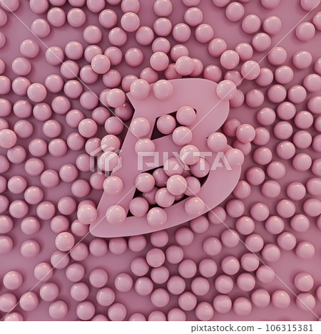 pink spheres isolated on pink pink spheres isolated on pink 106315381