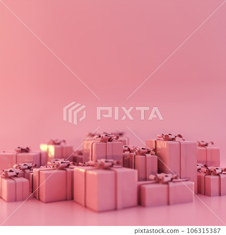 gift boxes isolated on pink background gift boxes isolated on pink background 106315387