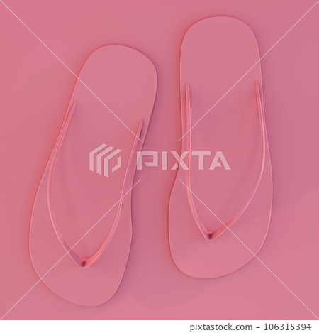 pink flip flops isolated on pink background pink flip flops isolated on pink background 106315394