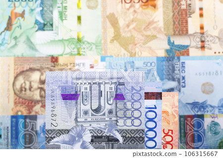 Kazakhstani money a business background Kazakhstani money a business background 106315667