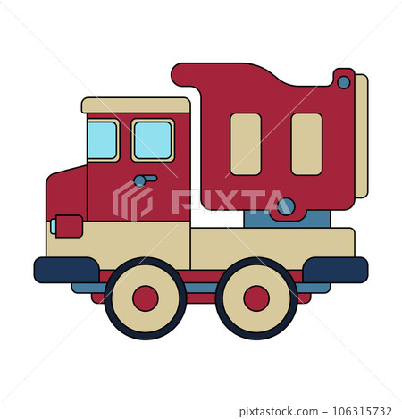 Color vector icon with toys car. Engaging and interactive toys that spark creativity and imagination. Designed for kids. Encourage playtime and ignite the joy of discovery with popular children's toys Color vector icon with toys car. Engaging and interactive toys that spark creativity and imagination. Designed for kids. Encourage playtime and ignite the joy of discovery with popular children's toys 106315732