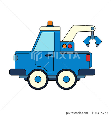 Color vector icon with toys car. Engaging and interactive toys that spark creativity and imagination. Designed for kids. Encourage playtime and ignite the joy of discovery with popular children's toys 106315744