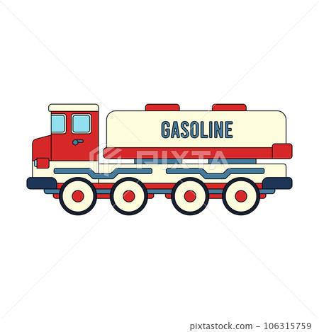 Color vector icon with toys car. Engaging and interactive toys that spark creativity and imagination. Designed for kids. Encourage playtime and ignite the joy of discovery with popular children's toys 106315759