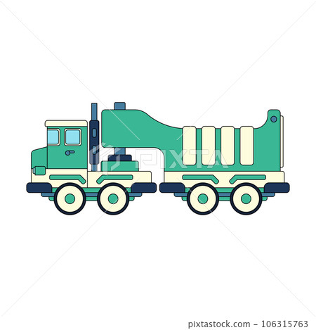 Color vector icon with toys car. Engaging and interactive toys that spark creativity and imagination. Designed for kids. Encourage playtime and ignite the joy of discovery with popular children's toys 106315763