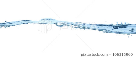 Water wave on white background close-up, clean drinking water concept 106315960