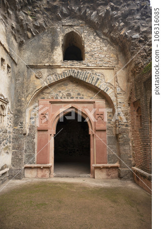 Ruins of Gada Shah's Shop, located in Mandu, Madhya Pradesh, India Ruins of Gada Shah's Shop, located in Mandu, Madhya Pradesh, India 106316085