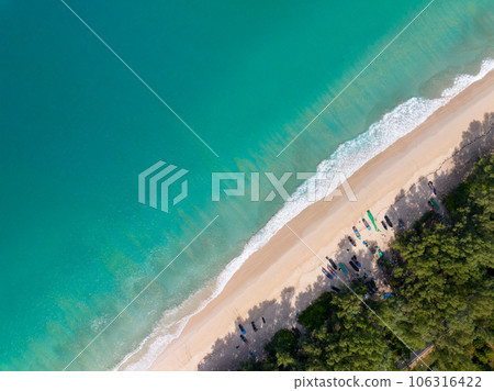 Sea surface aerial view,Bird eye view photo of crashing waves on sandy shore,Beach sea water surface texture,sea sand background,Beautiful nature seascape,Amazing top view beach background Sea surface aerial view,Bird eye view photo of crashing waves on sandy shore,Beach sea water surface texture,sea sand background,Beautiful nature seascape,Amazing top view beach background 106316422