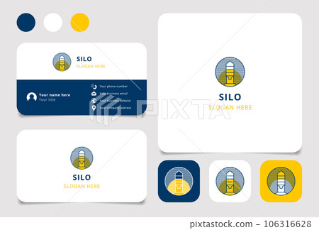 Silo logo design with editable slogan. Branding book and business card template. Silo logo design with editable slogan. Branding book and business card template. 106316628