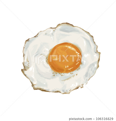 Hand-drawn illustration of fried egg Hand-drawn illustration of fried egg 106316829