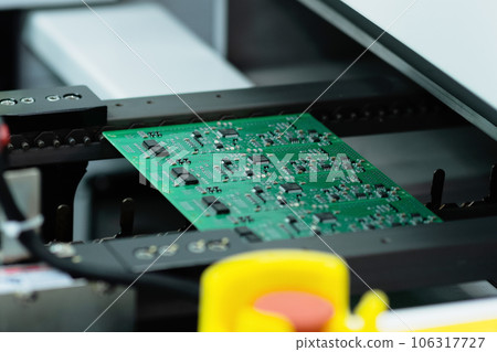 printed circuit board production on the conveyor of automatic production line printed circuit board production on the conveyor of automatic production line 106317727