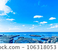 blue sky and rocky sea 106318053