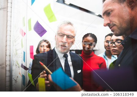 Team of business people work together on a new creative project 106318349