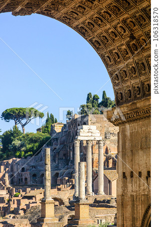 View of the Palatine through the Arch of Septimius Severus 106318570