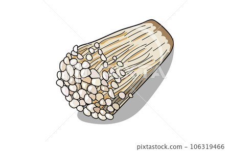 Pop enoki mushroom illustration material 106319466