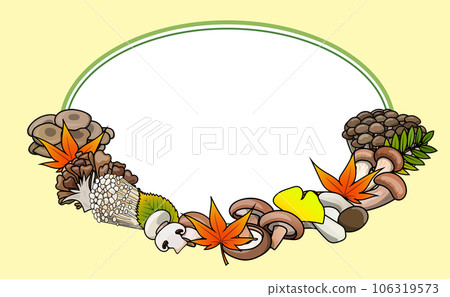 Autumn mushroom set illustration frame Autumn mushroom set illustration frame 106319573