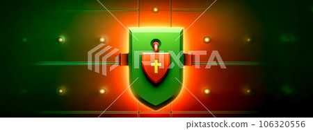 virtual lock, data protection in the network using modern encryption technologies, banner virtual lock, data protection in the network using modern encryption technologies, banner 106320556