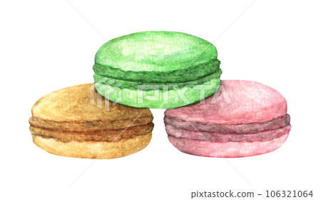 Watercolor painting of Macaroon. 106321064