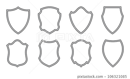 Shield icon. Police sheriff badge. Department of the armed forces 106321085