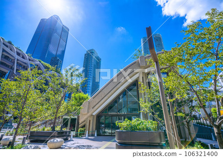 日本東京城市景觀 新開放的神谷町站入口和新景點、麻布台之丘等景觀。 106321400