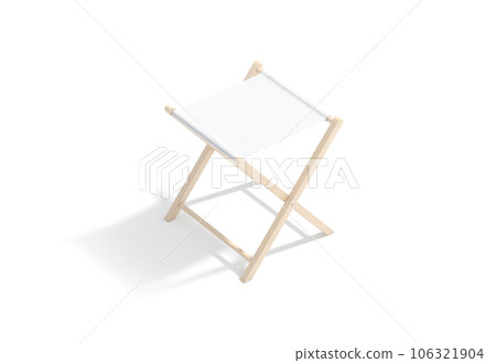 Blank white camp folding stool mockup, half-turned view Blank white camp folding stool mockup, half-turned view 106321904