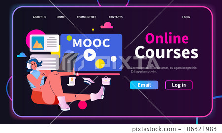 student watching lecture recordings podcast courses audio video recording online education e-learning concept horizontal copy space student watching lecture recordings podcast courses audio video recording online education e-learning concept horizontal copy space 106321983