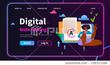 student with pencil taking digital notes on laptop online education e-learning concept horizontal copy space student with pencil taking digital notes on laptop online education e-learning concept horizontal copy space 106321986