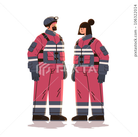 man woman firefighters in uniform emergency service happy labor day celebration concept vertical full length man woman firefighters in uniform emergency service happy labor day celebration concept vertical full length 106322014