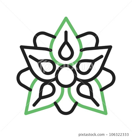 Strawberry Blossoms Icon Image. 106322333