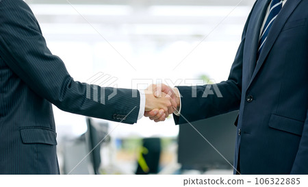 Business group shaking hands in the office 106322885