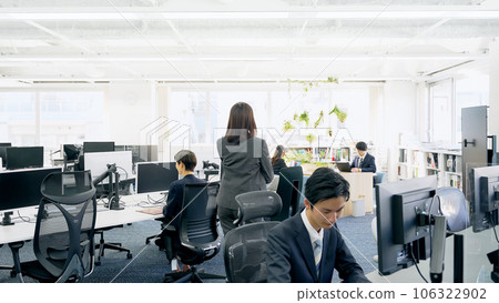 Group of office workers working in the office Group of office workers working in the office 106322902