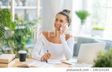 woman working in office woman working in office 106324185