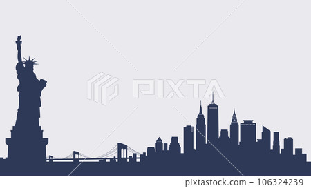 以美國紐約城市風光為背景素材 106324239