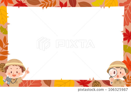 Autumn expedition boys and girls frame 106325987
