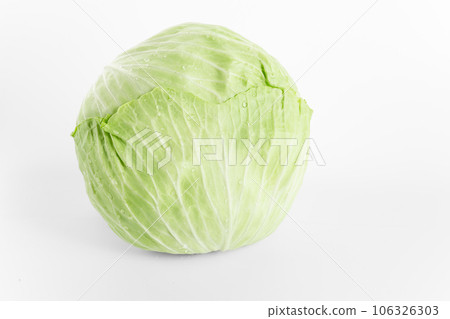 Cabbage on a white background board. Cabbage on a white background board. 106326303