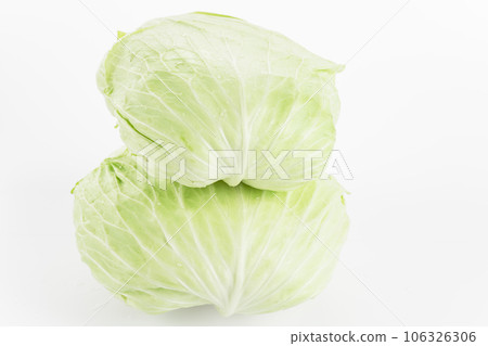 Cabbage on a white background board. Cabbage on a white background board. 106326306