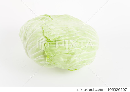 Cabbage on a white background board. Cabbage on a white background board. 106326307