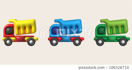 3d icon.toy truck for kids minimalist style illustration 3d icon.toy truck for kids minimalist style illustration 106326710
