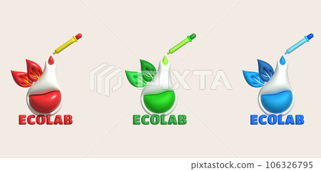 3d icon. Eco lab.Flask for chemistry Laboratory glassware for medical or scientific education .Minimalist style icons 3d icon. Eco lab.Flask for chemistry Laboratory glassware for medical or scientific education .Minimalist style icons 106326795