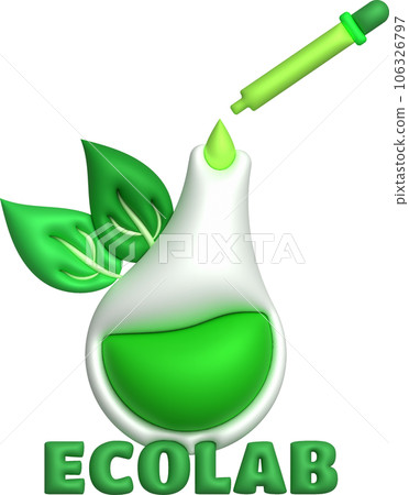 3d icon. Eco lab.Flask for chemistry Laboratory glassware for medical or scientific education .Minimalist style icons 3d icon. Eco lab.Flask for chemistry Laboratory glassware for medical or scientific education .Minimalist style icons 106326797