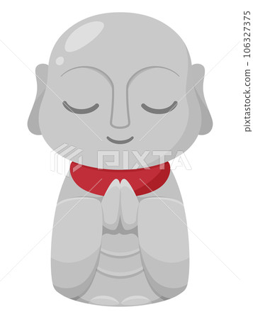 可愛的地藏菩薩雕像的插圖 106327375