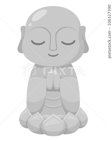 Illustration of a cute Jizo statue Illustration of a cute Jizo statue 106327390
