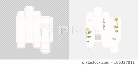 Cardboard box template. Cosmetic package box design. Vector illustration. 106327811