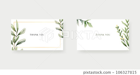 Thank you card template. Set of wedding invitation card template design. Vector decorative design background. Thank you card template. Set of wedding invitation card template design. Vector decorative design background. 106327815