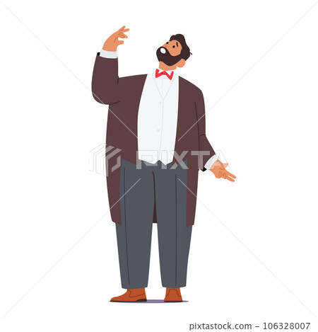 Opera Artist Male Character With A Powerful And Emotive Voice, Captivating Audiences With His Exceptional Vocal 106328007