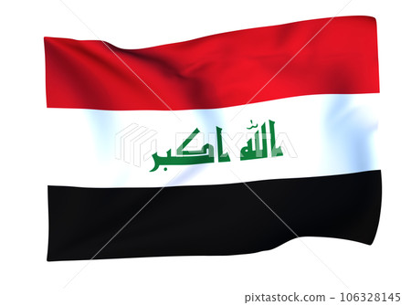Iraqi flag fluttering in the wind Iraqi flag fluttering in the wind 106328145