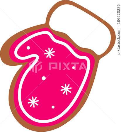 mittens, christmas gingerbread, new years sweets, gingerbread, color illustration flat mittens, christmas gingerbread, new years sweets, gingerbread, color illustration flat 106328226