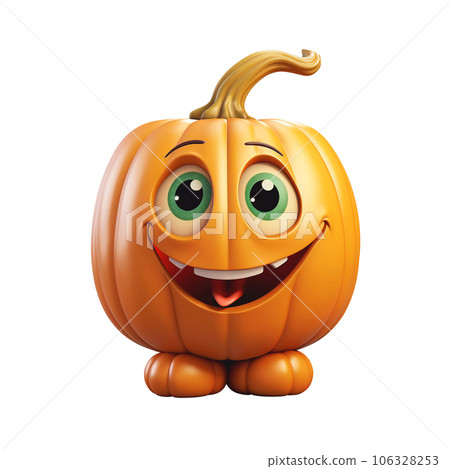 Cute Pumpkin Happy Cartoon Character Cute Pumpkin Happy Cartoon Character 106328253