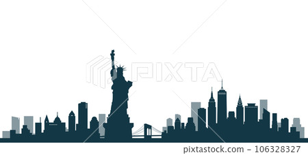 Background material by the scenery of the cityscape of New York, USA 106328327