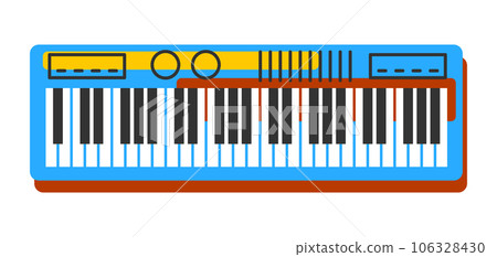 Illustration of piano. Jazz musical instrument. Illustration of piano. Jazz musical instrument. 106328430