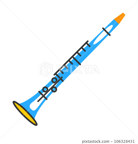 Illustration of clarinet. Jazz musical instrument. Illustration of clarinet. Jazz musical instrument. 106328431